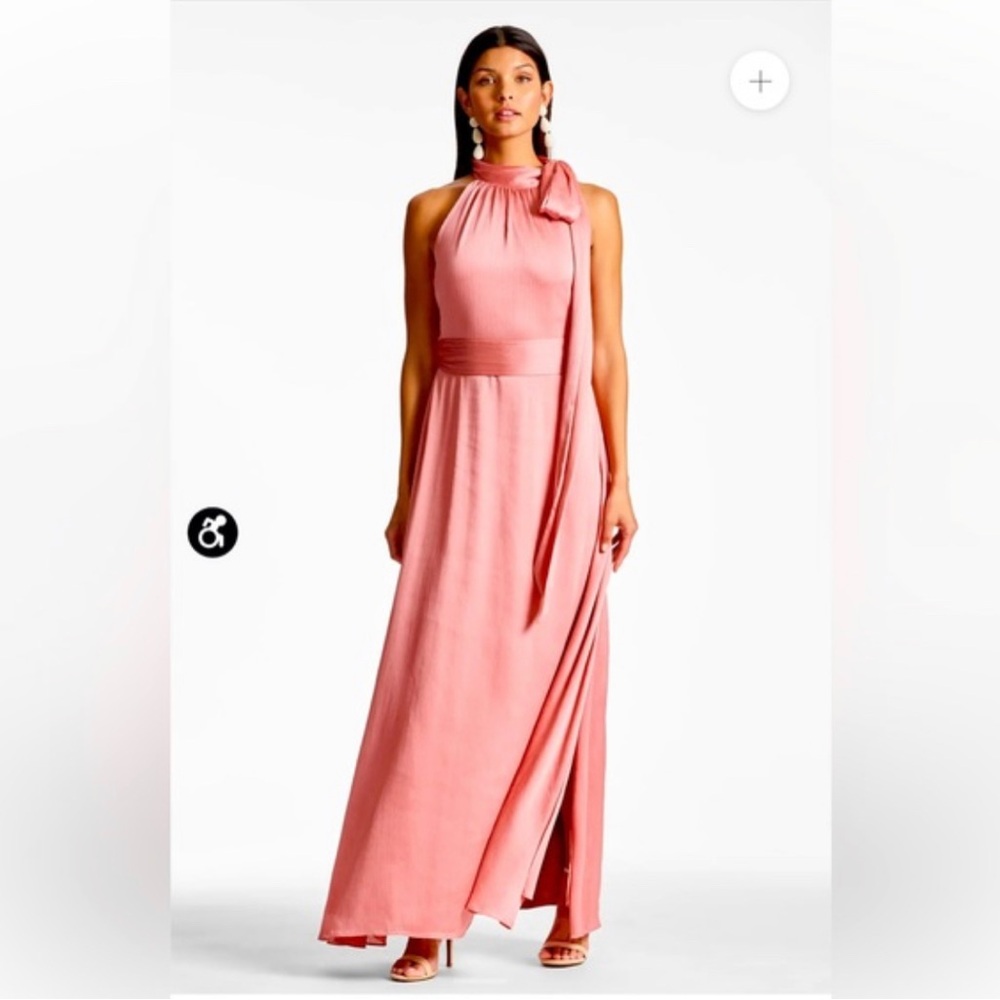 Sachin & Babi Black Halter Gown Rouge